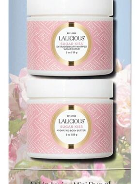 NWT Lalicious Sugar Kiss Hydrating Body Butter And Sugar Scrub